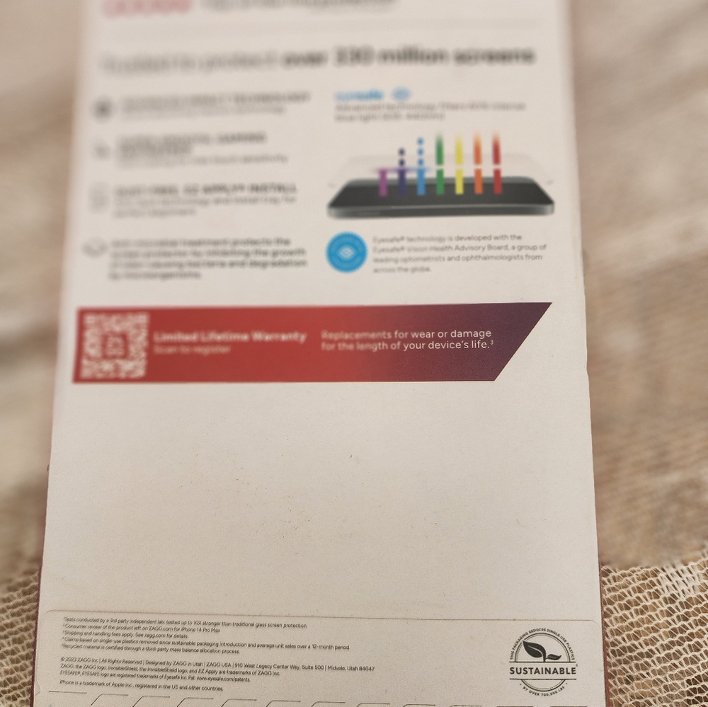NIB Invisible Shield Screen Protector for iPhone 15 Pro - Picture 2 of 2